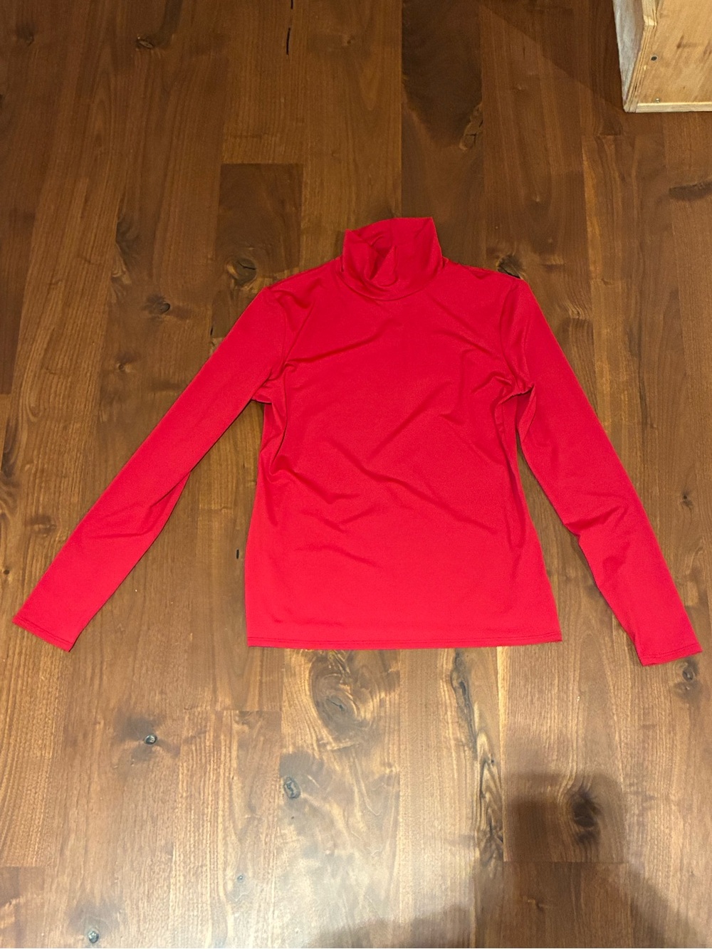 NEW St. John Top Red Long-Sleeve Turtleneck Top
